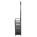 Livingandhome Entryway 4 Tier Shoe Rack with Coat Hanger