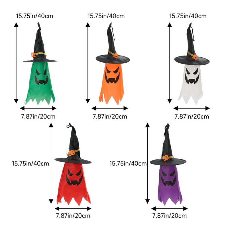 LED Ghost Witch Hat Set