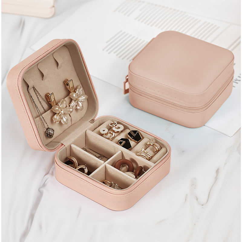 Sheonly Portable PU Leather Travel Jewellery Box