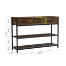 Livingandhome Vintage Console Table with Drawers