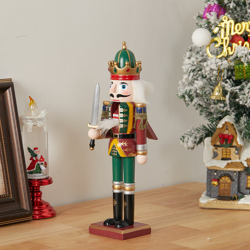 Lifeideas Wooden Nutcracker Soldier Figurine Christmas Ornament