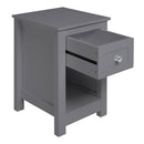 Livingandhome Side Table with Open Cabinet and Drawer