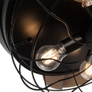 Cottonfy UK Caged Farmhouse Style Ceiling Fan with Lights