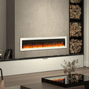 Electric Fireplace With Adjustable Flames, Wall Mounted Or Freestanding