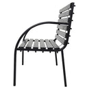 Breeins Outdoor Garden Metal Wood Bench