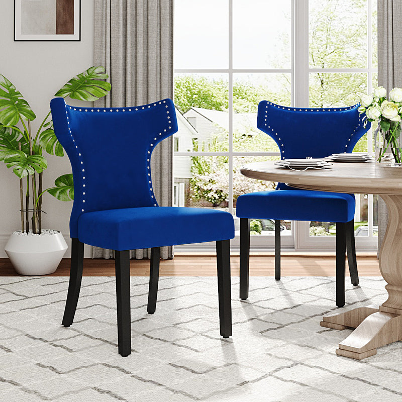 Livingandhome Set of 2 Upholstered Dining Chairs
