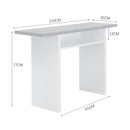 Livingandhome Rectangular Wood Table with Lower Shelf