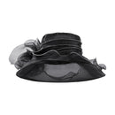 Floral Organza Wide-brim Sun Hat