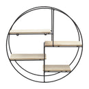 Livingandhome Modern Round Floating Decorative Wall Shelf