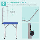 PawHut Foldable Dog Grooming Table Adjustable Arm 81x49x80 Cm