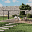 Breeins 10x20ft Aluminium Pergola With Retractable Roof