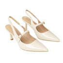 Elegant Pointed-Toe Slingback Heels with Adjustable Instep Strap