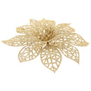 Lifeideas 30 Pieces Artificial Christmas Tree Flowers Sequins Poinsettia Decoration Set