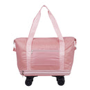 Modishion Pink Wheeled Expandable Travel Bag Wet Dry Split