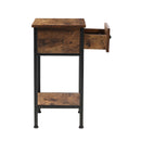 Livingandhome Particleboard Industrial Side Table