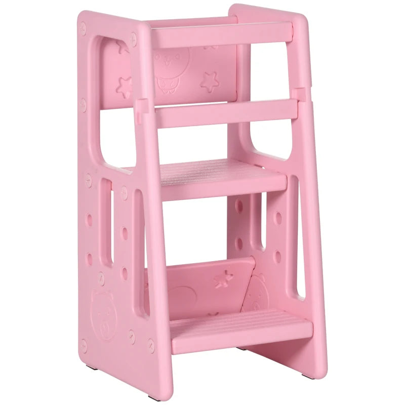 HOMCOM Kids Step Stool - Pink
