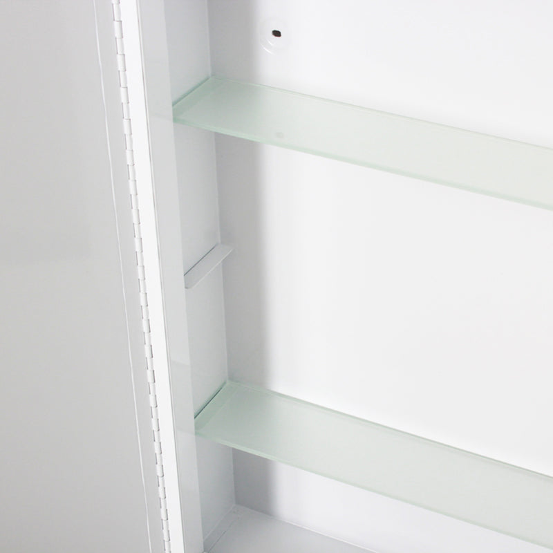 Livingandhome Wall Mount LED Mirror Cabinet with Demister Pad for Bathroom