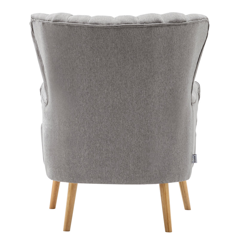 Livingandhome Stylish Wingback Lounge Chair and Footstool