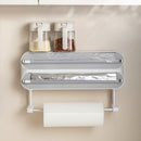 Lifeideas Dual-Layer Magnetic Plastic Wrap Dispenser with Cutter