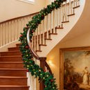 Lifeideas 270cm Artificial Christmas Garland Decorations with Lights