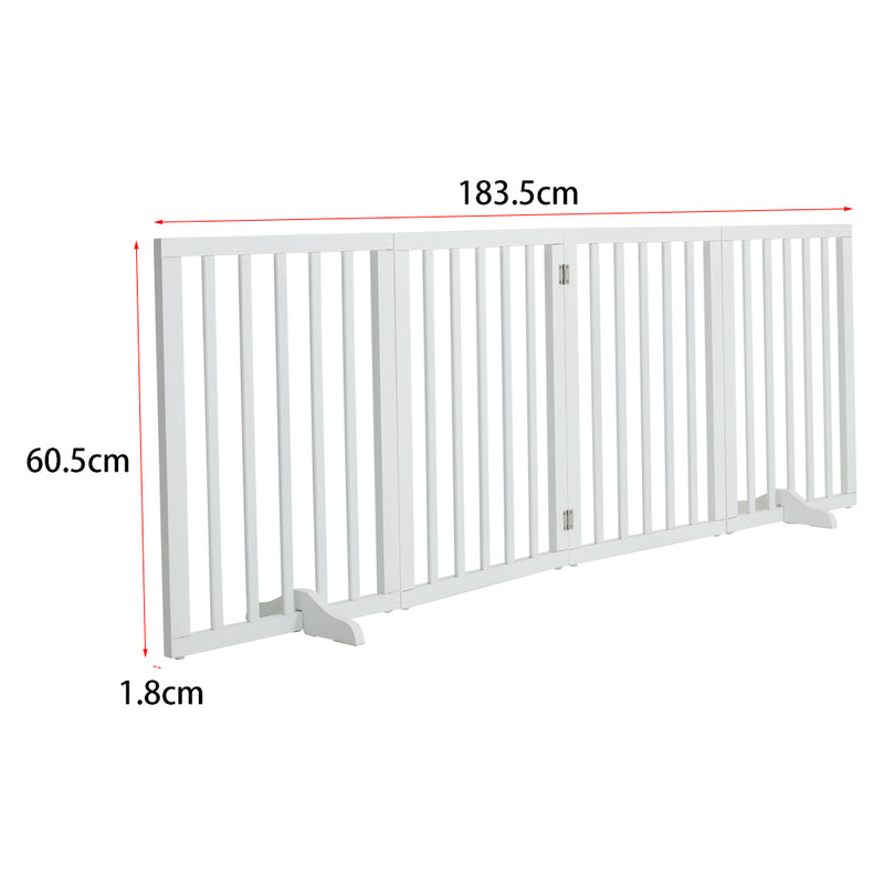 KidKid Wooden Foldable Freestanding 4 Panel Pet Gate