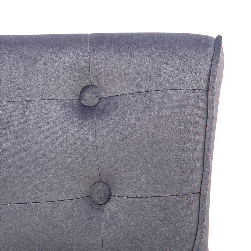 Livingandhome Velvet Vanity Stool with Thick Cushion