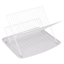 Lifeideas 2-Tier Foldable Countertop Dish Drying Rack with Drip Tray