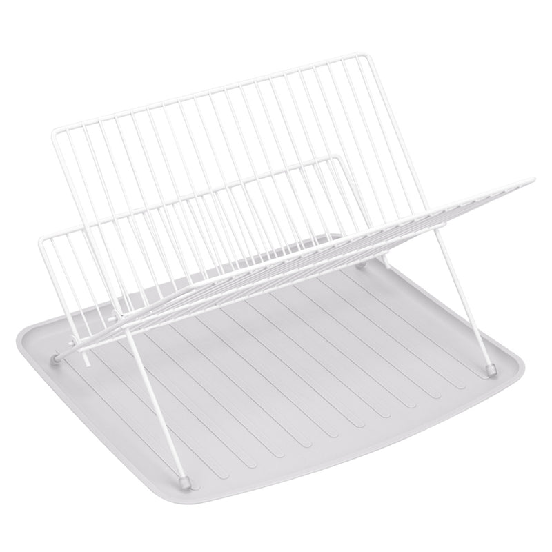 Lifeideas 2-Tier Foldable Countertop Dish Drying Rack with Drip Tray