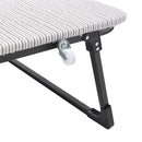 Livingandhome Steel Frame Folding Rollaway Bed with 4 Wheels