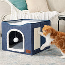 Livingandhome Foldable Multifunctional Cat Bed With Scratching Pad