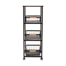 Lifeideas 4-Tier Kitchen Storage Trolley with Wheels
