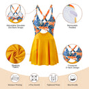 Wrap-Front V-Neck Tummy Control One-Piece Swimsuit