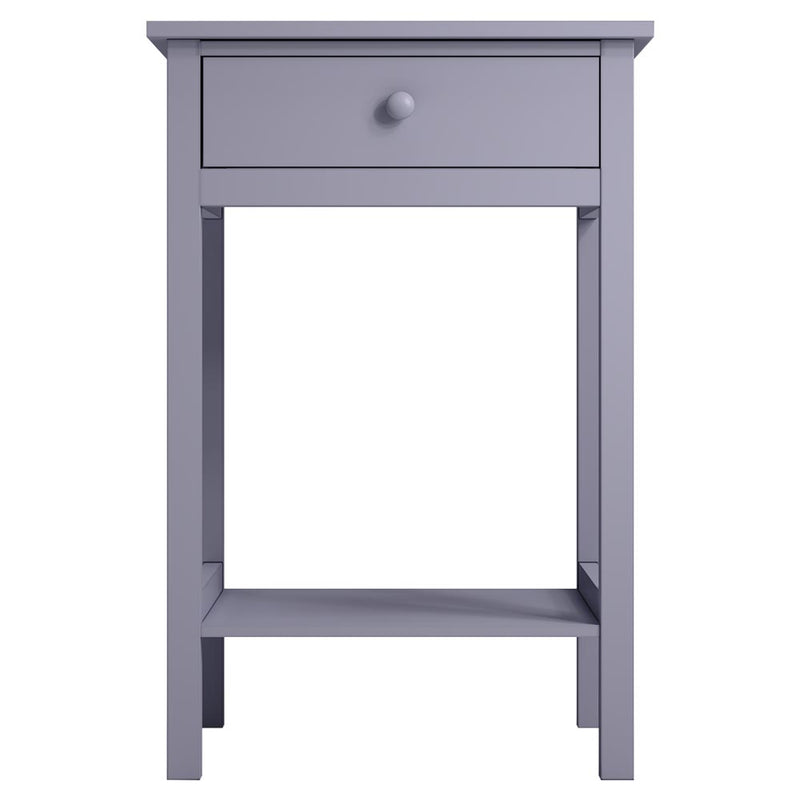 Livingandhome Side Table with Single Drawer and Round Solid Wood Handle