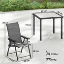 Outsunny 5 Pieces Outdoor Dining Set, Garden Dining Set for 4, Grey