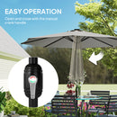 Outsunny 2.6 m Garden Parasol Umbrella with Light, Outdoor Patio Umbrella