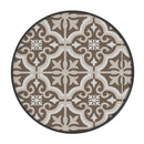Outsunny Garden Table With Glass Printed Design For Outdoor