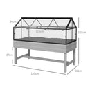 Outsunny Raised Garden Bed with Polycarbonate Panel and Top Vent for Vegetables