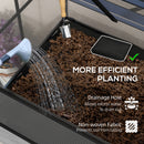 Outsunny Raised Garden Bed with Polycarbonate Panel and Top Vent for Vegetables