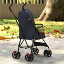 PawHut Foldable Dog Stroller with Mesh Windows for Mini Dogs, Dark Grey