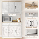 HOMCOM 175cm Tall Kitchen Pantry, Kitchen Cabinet w/ Drawers, Shelves, White
