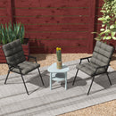 Outsunny 2pc Outdoor Seat Cushion with Backrest, Ties, for Garden