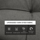 Outsunny 2pc Outdoor Seat Cushion with Backrest, Ties, for Garden