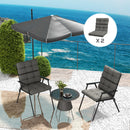 Outsunny 2pc Outdoor Seat Cushion with Backrest, Ties, for Garden