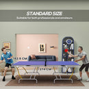 SPORTNOW 9FT Foldable Table Tennis Table with Cover, Net, Paddles, Balls - Blue