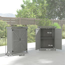 Outsunny Wooden Garden Shed, Garden Tool Storage Shed, Grey