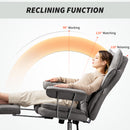 HOMCOM Office Chair, High Back Leathaire Desk Chair For Home - Black/Brown/Grey