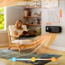 HOMCOM 2000W Ceramic Electric Heater with Fan, Wall Mounted, Black