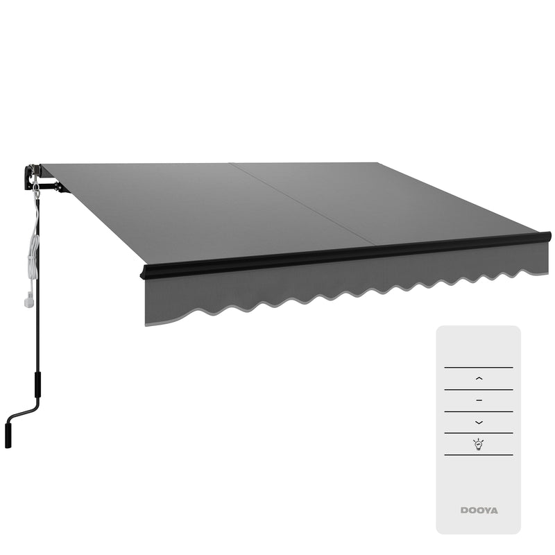Outsunny 3 X 2.5m Electric Awning With LED Light And Remote Controller