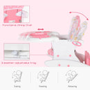 HOMCOM HDPE 3-in-1 Baby Booster High Chair Pink