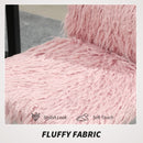 HOMCOM Armless Makeup Vanity Chair, Swivel Computer Chair